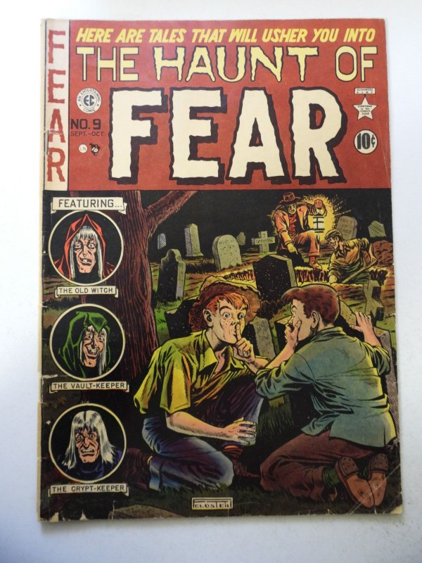 Haunt of Fear #9 (1951) VG Condition cover detached at 1 staple