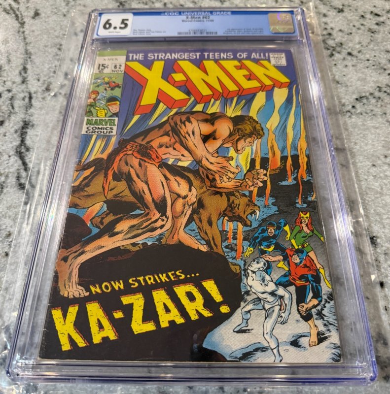 (Uncanny) X-Men # 62 CGC Graded 6.5 Marvel Comic Book 1969 Neal Adams Cover JH28