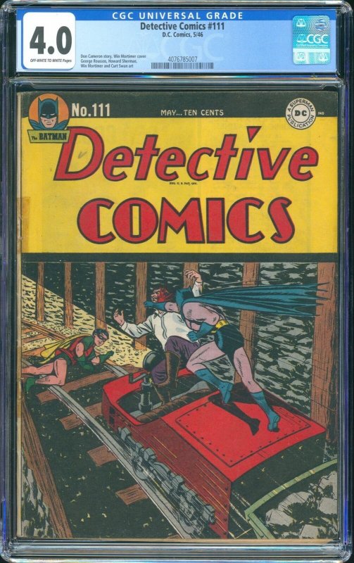 Detective Comics #111 (DC, 1946) CGC 4.0