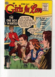 Girls in Love #47 1955 Quality Comics Romance  The One Boy I Wanted VF Utah CERT