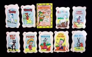 1960's Harvey Funday Cartoons COMPLETE Shaped Card Game Spooky, Wendy Nightmare