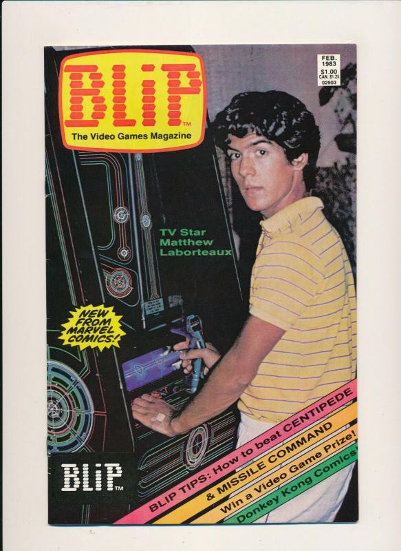 Marvel Comics BLIP Video Games Magazine #1 Laborteaux Cvr ~ F/VF 1983 (PF193) 