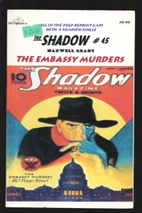 PULP:  Shadow #45 2000-Specter Press-Reprints The Embassy Murders-by Maxwel...