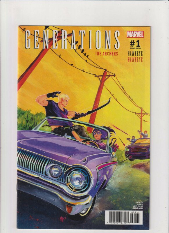 Generations: Hawkeye & Hawkeye #1 NM- 9.2 Kate Bishop,Clint 1:25 Variant Cover