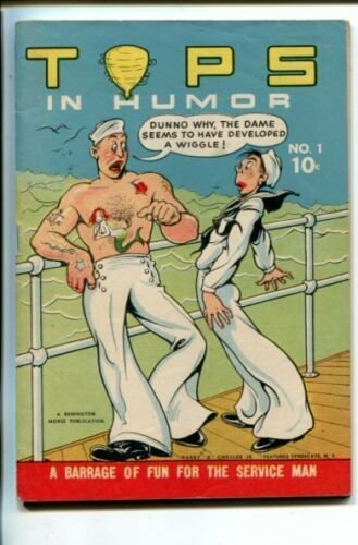 TOPS IN HUMOR #1-1940'S-WWII COLOR COMICS-DIGEST FORM-SOUTHERN STATES-vf+ 