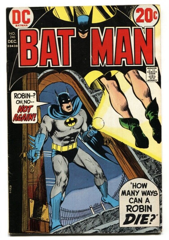 BATMAN #246-1973-Robin Hanging cover-DC comic book 