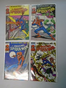 Official Marvel Index to Amazing Spider-Man set #1-9 avg 8.5 VF+ (1985)