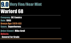 Warlord 68 (1983) VF/NM Bronze Age DC Comics
