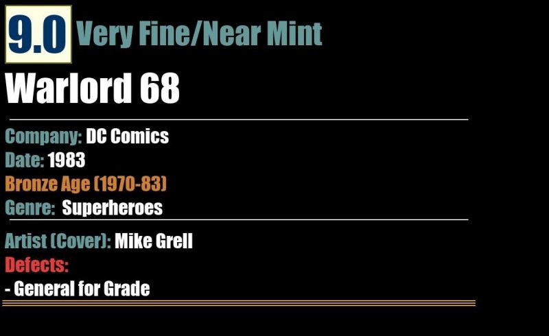 Warlord 68 (1983) VF/NM Bronze Age DC Comics