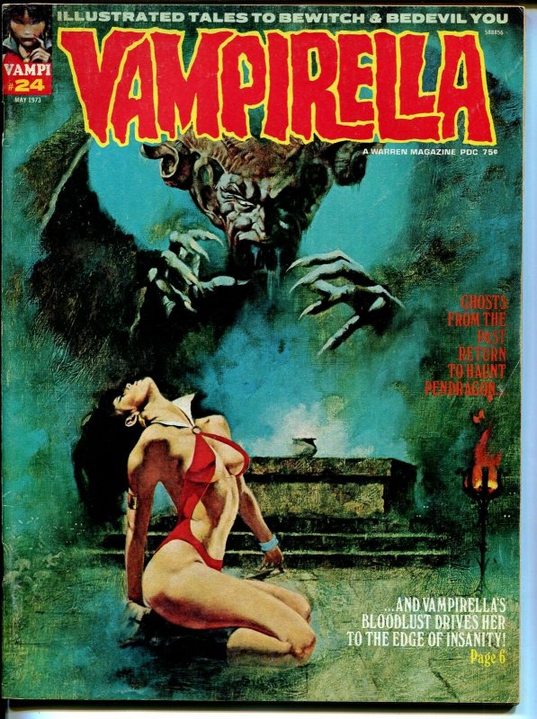 Vampirella #24 1973-Warren-Vampi cover-horror stories-FN