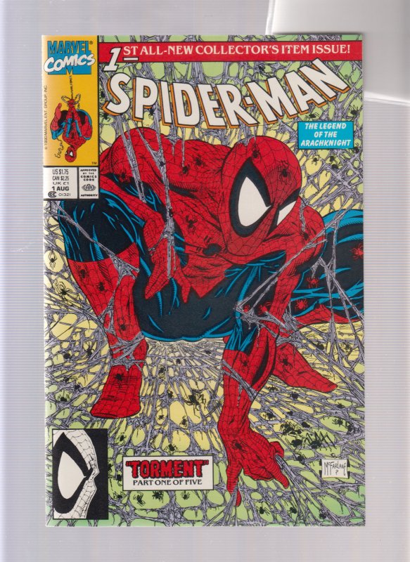 Spider-Man #1 -  Direct Edition + Newsstand - 2 PC Set (9/9.2) 1990