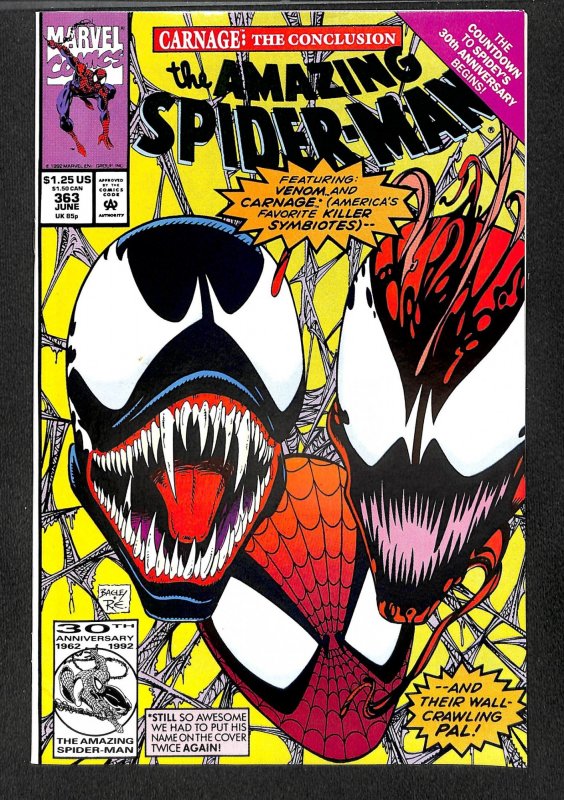 Amazing Spider-Man #363 VF- 7.5 3rd Carnage! Marvel Comics Spiderman