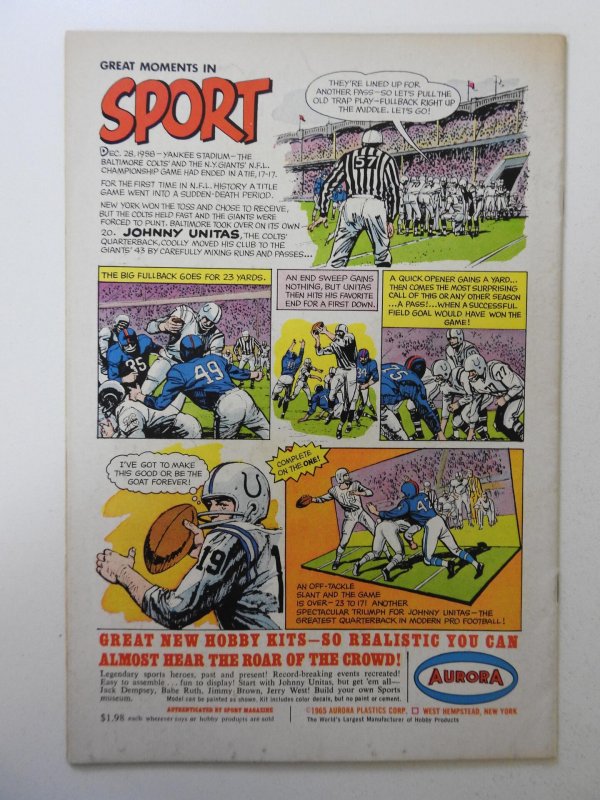 Star Spangled War Stories #124 (1966) VG+ Cond Centerfold detached bottom staple