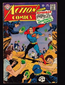 Action Comics #357 ~  The Kryptonite Rumble! ~ (4.5) 1967 WH