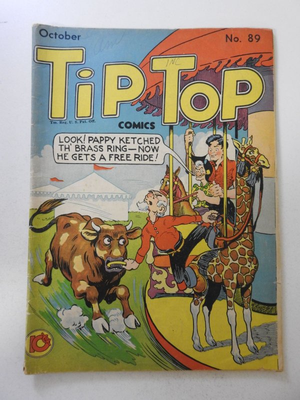 Tip Top Comics #89 (1943) GD Condition 2 centerfold wraps detached