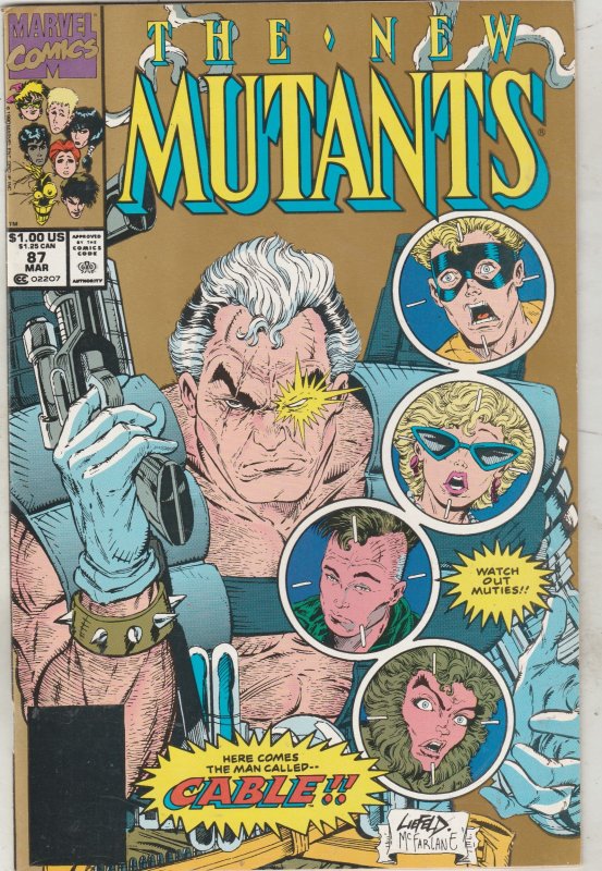 The New Mutants #87 (1990) High-Grade NM- rare gold 2nd print 1st Cable Wow!