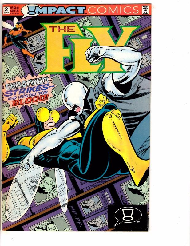 Lot Of 8 Impact Comic Books The Fly # 2 3 4 The Web # 1 2 The Comet # 2 3 4 J210