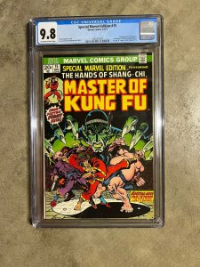 Special Marvel Edition 15 cgc 9.8 1st Shang-chi Marvel 1973 Master Of Kung Fu