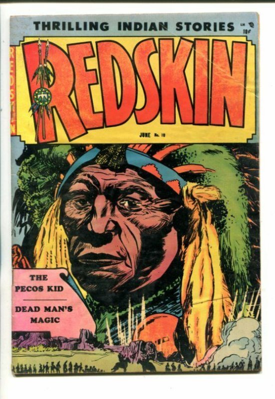 REDSKIN #10 1952-PRE CODE HORROR-INDIANS-BUFFALO BILL-vg+