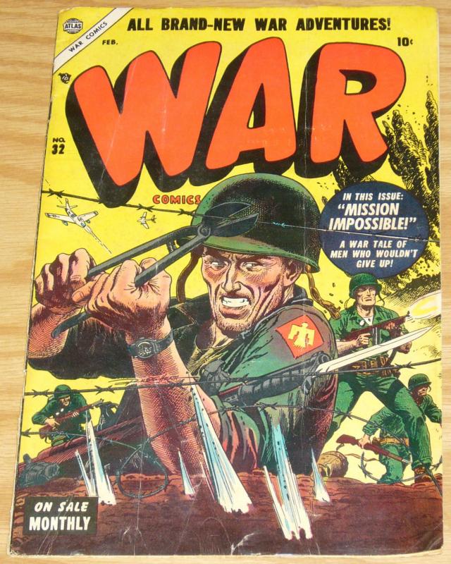 War Comics #32 VG february 1955 - mission impossible cover - dick ayers - atlas 