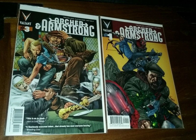 Archer & armstrong 1 3 4 5 lot Variant #4 Valiant Comic Book entertainment movie