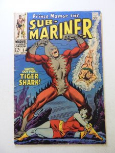 Sub-Mariner #5 (1968) 1st appearance of Tiger Shark VG- see description