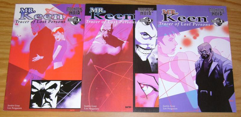 Moonstone Noir: Mr. Keen, Tracer of Lost Persons #1-3 VF complete series set lot