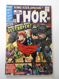 Thor Annual #2 (1966) GD+ Cond moisture damage, 1 1/2 in cumulative spine split