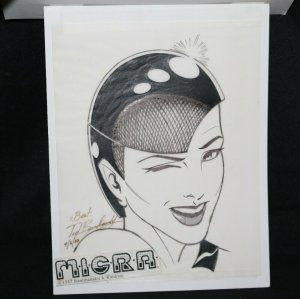MICRA Babe Winking - 1987 Signed art by Ted Boonthanakit & Waldron