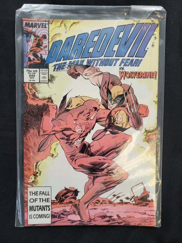DAREDEVIL 4PC (FN/OB) VS WOLVERINE, FALL OF THE MUTANTS TIE-IN 1987-88