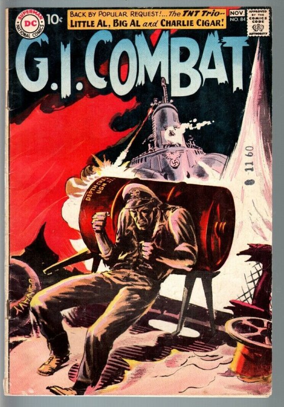 G.I COMBAT #84-REALLY COOL GREYTONE COVER-DC WAR SILVER AGE VG