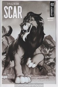 DISNEY VILLAINS SCAR (2023 DYNAMITE) #2 VARIANT 1:7 CVR T FOC INCV HA B& X11166