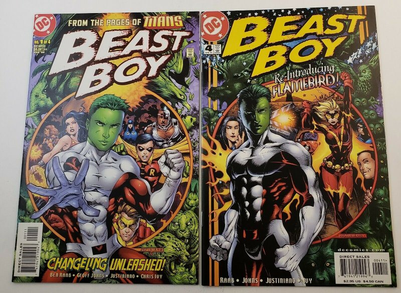 Beast Boy From The Pages Of The Titans #1-4 Complete Set NM Dc Comics 2000