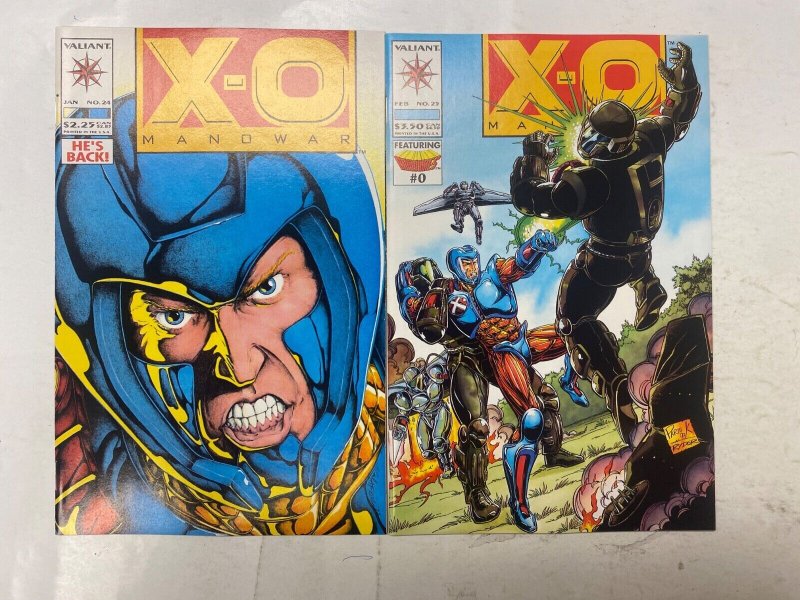 6 VALIANT comic books X-O Manowar #24 25 26 27 0 ShadowMan #25 35 KM34