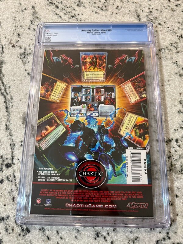 Amazing Spider-Man # 569 CGC Graded 9.6 Marvel Comic Book VARIANT Cover JH10