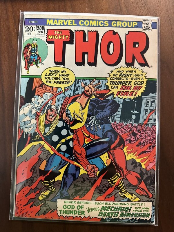 Thor #208 FN 1st App. Of The 4-D Man (Marvel 1973)