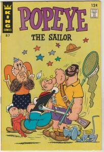 Popeye the Sailor #87 (Jul-67) NM/NM- High-Grade Popeye, Olive Oil, Sweetpea