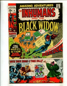 AMAZING ADVENTURE #4 (7.0) INHUMANS AND BLACK WIDOW!! 1971