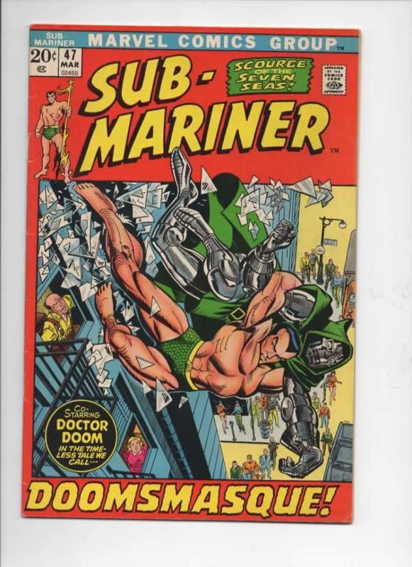 SUB-MARINER #47, FN, Gene Colan, Dr Doom, Marvel, 1968 1972, more in store