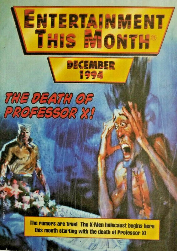 Entertainment This Month December 1994 Magazine Catalog Death of Professor X