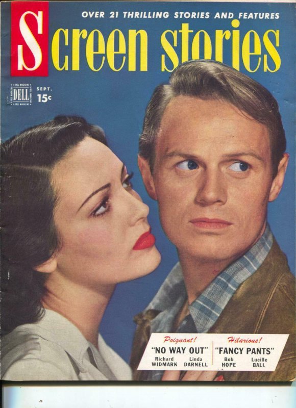 Screen Stories-Richard Widmark-Linda Darnell-Roy Rogers-James Cagney-Sept-1950