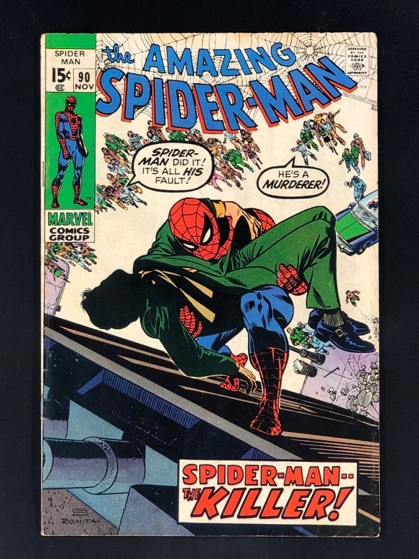 The Amazing Spider-Man #90 (1970) VG+ Death of Captain Stacy