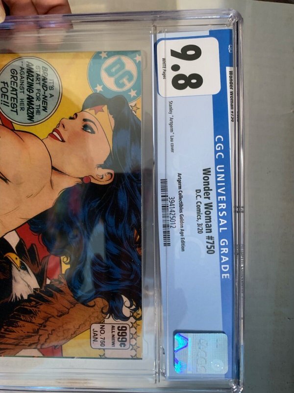 WONDER WOMAN #750 ARTGERM GOLDEN AGE VIRGIN VARIANT 9.8 CGC  