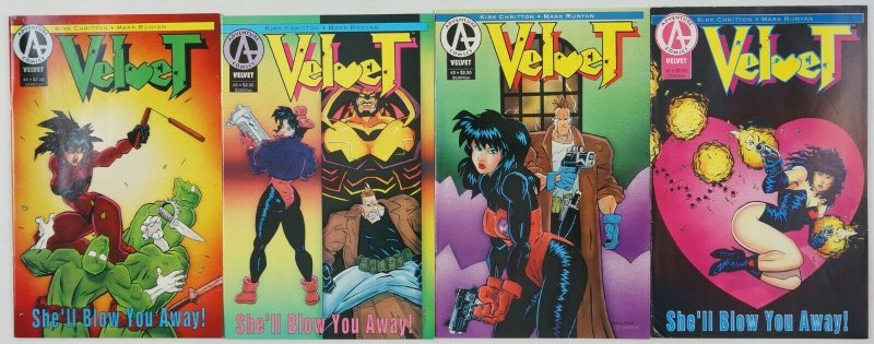 Velvet #1-4 VF/NM complete series - adventure comics bad girl w/gun set lot 2 3