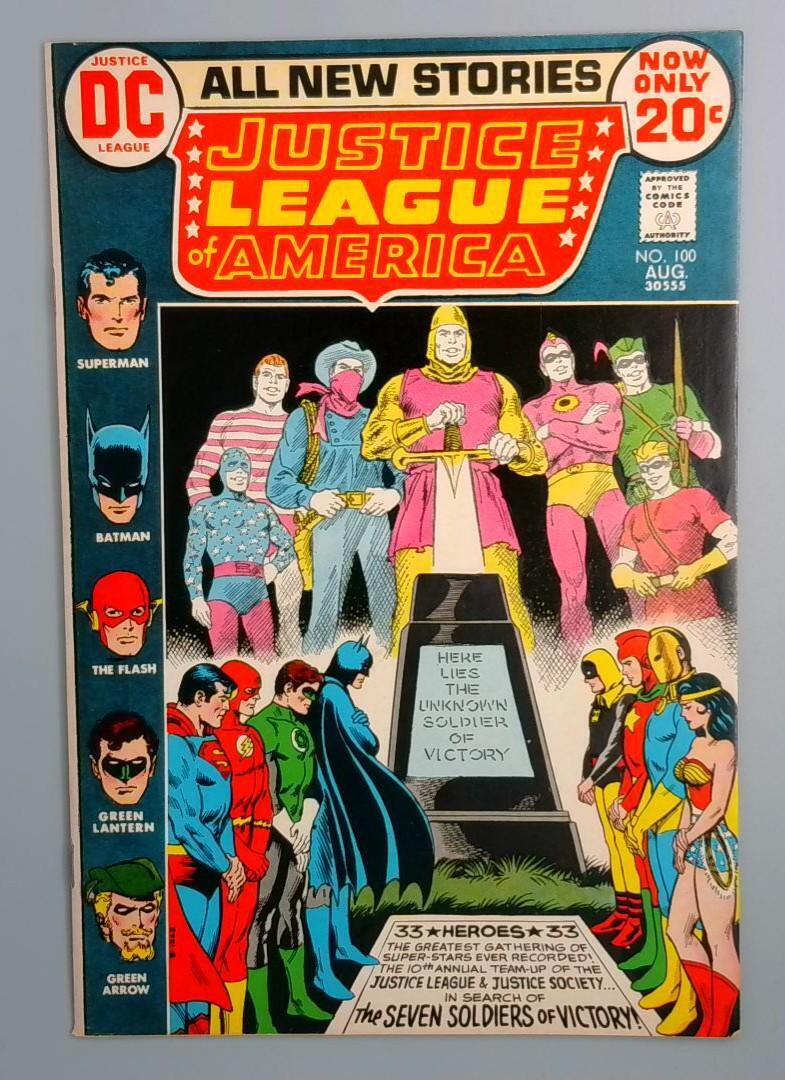 Justice League of America #100, FN/VF 1st Seven Soldiers DC Comics,1972 JR1