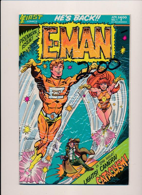 FIRST Comics HUGE LOT!  E-MAN #1-12,14-17,19,21,23-25 VF+ (HX852) 