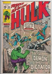 Incredible Hulk #133 (Nov-70) FN Mid-Grade Hulk