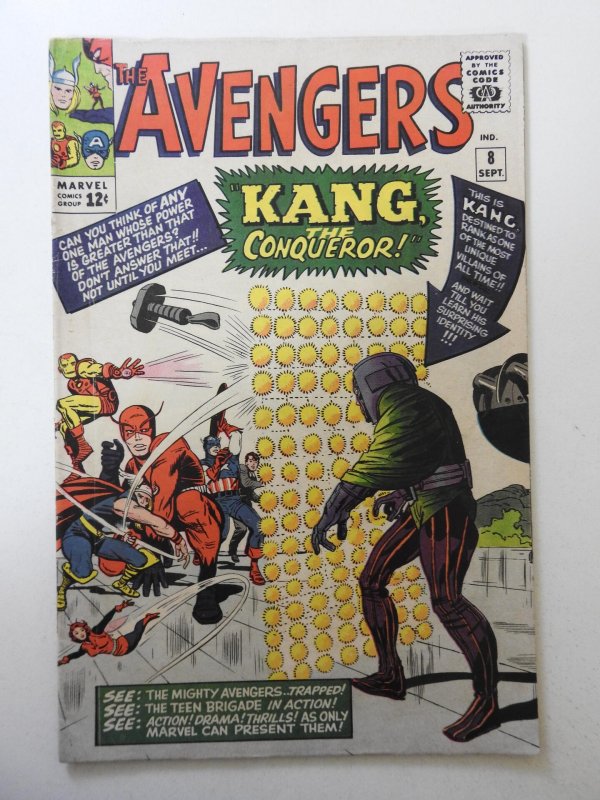 The Avengers #8 (1964) VG- Cond! First appearance of Kang! 2 1 1/2 in tears b/c