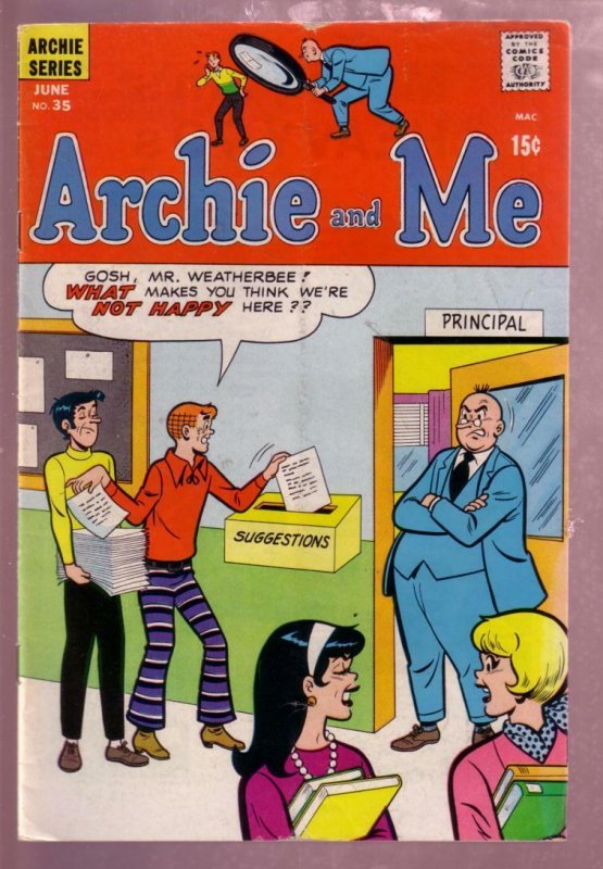 ARCHIE AND ME #35 1970 MR WEATHERBEE SCHOOL COVER VG