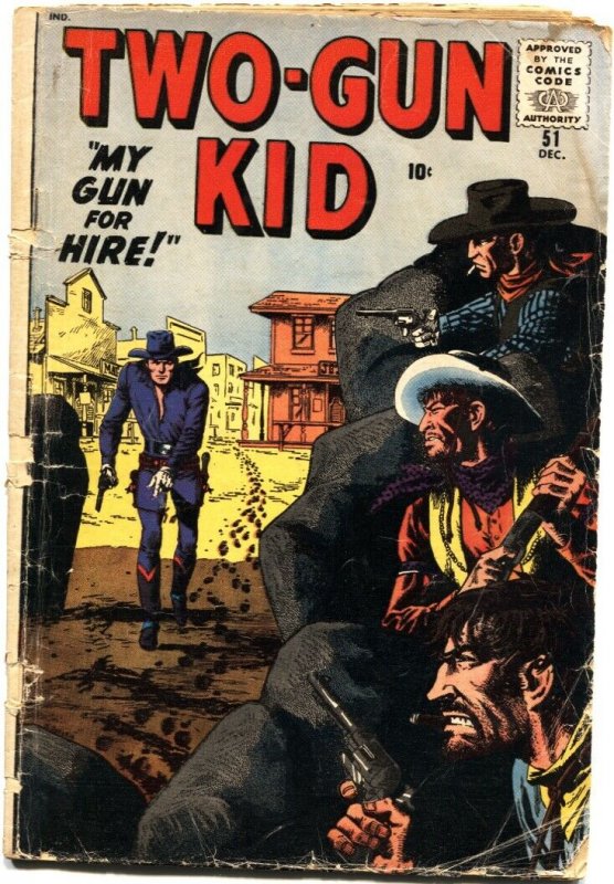 TWO-GUN KID #51-AL WILLIAMSON-JOHN SEVERIN-STAN LEE-1959-ATLAS / MARVEL 